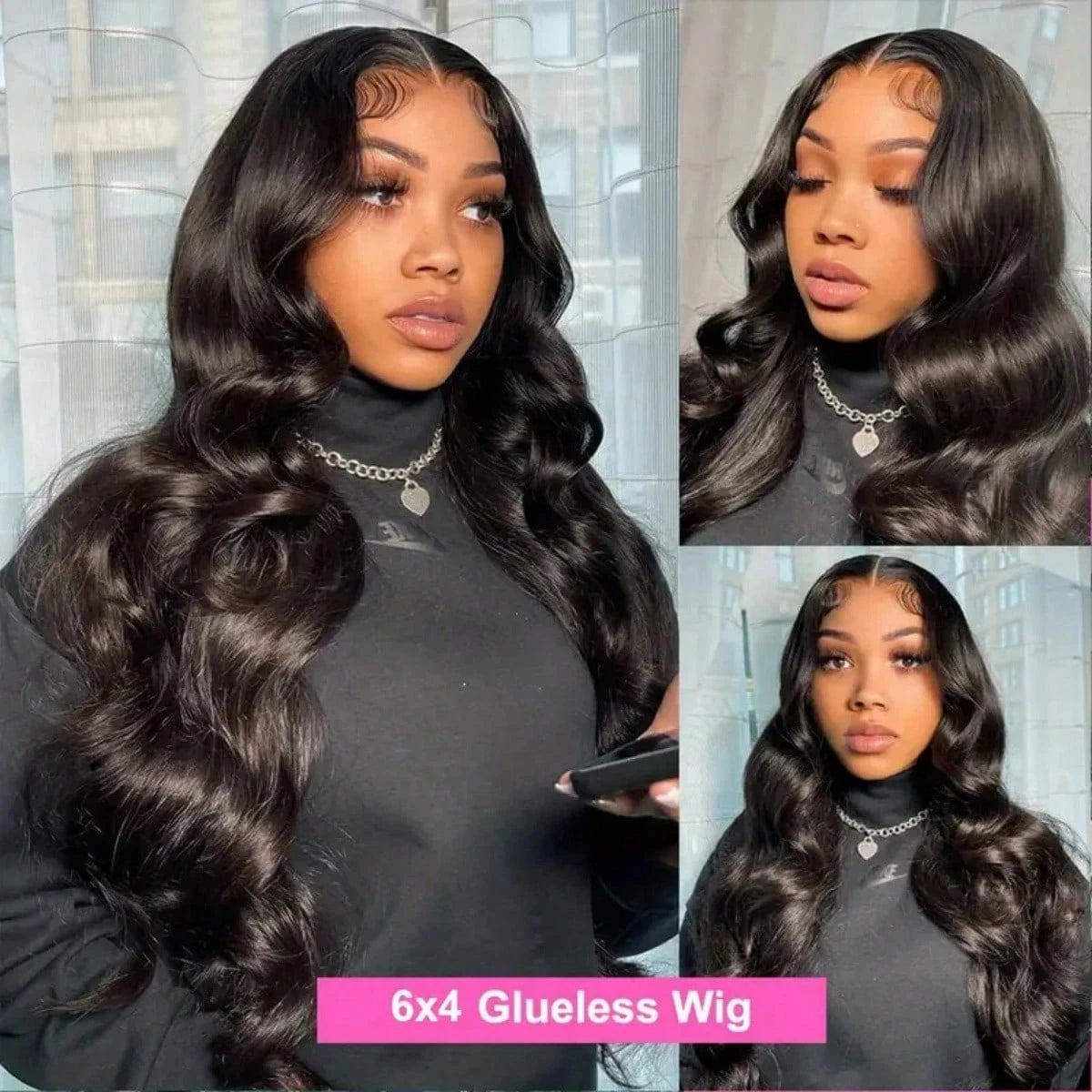 Glueless Wigs Human Hair HD Body Wave Lace
